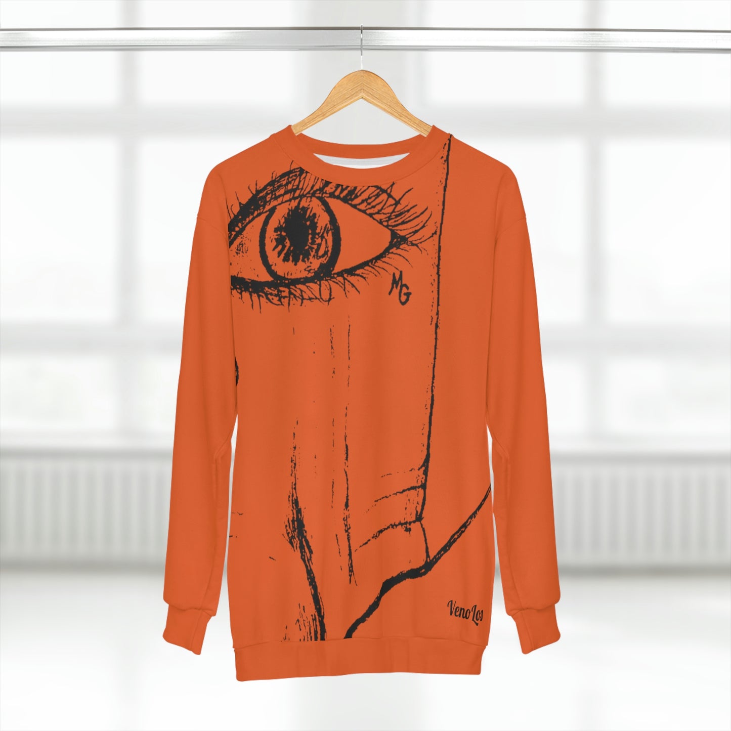 "Love 2 Love You" Wrap around Sweatshirt Orange