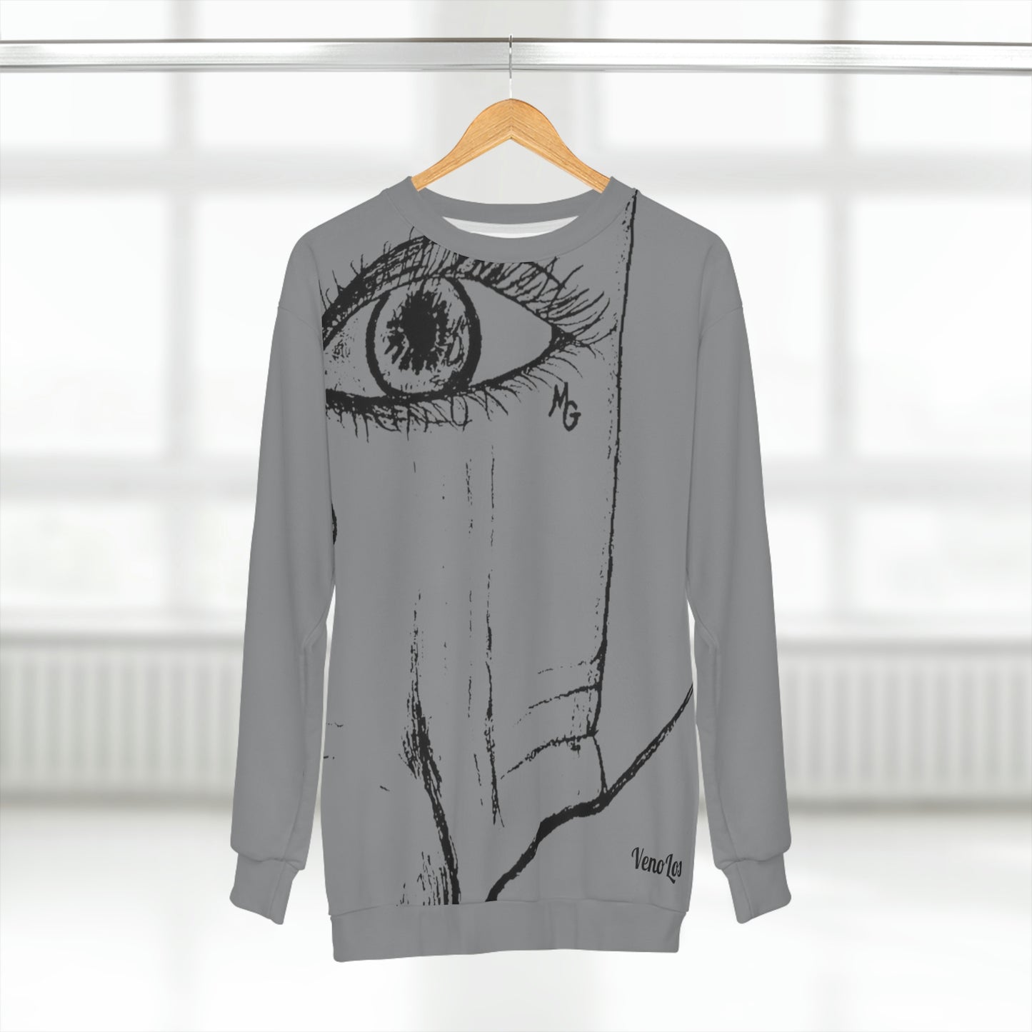 "Love 2 Love You" Wrap around Sweatshirt Grey