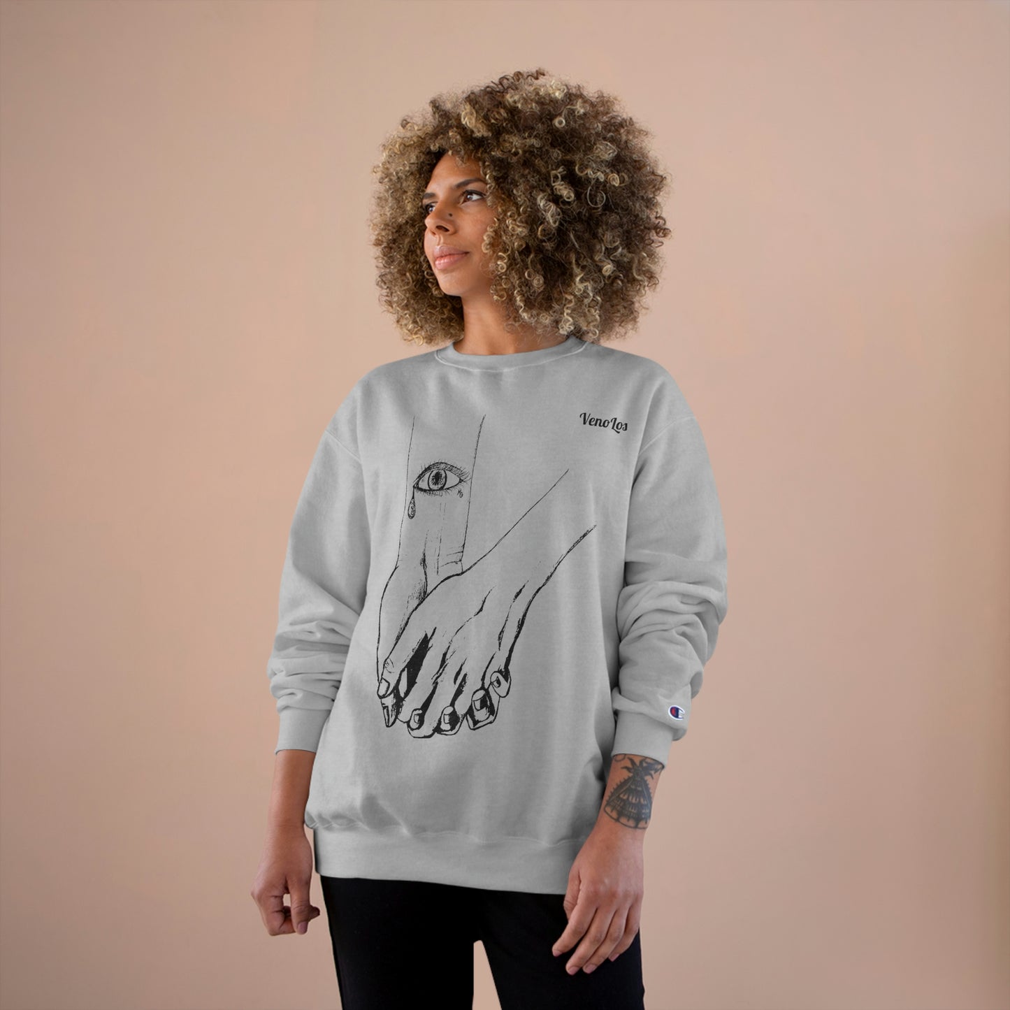 "Love 2 Love You" Sketch Champion Sweatshirt