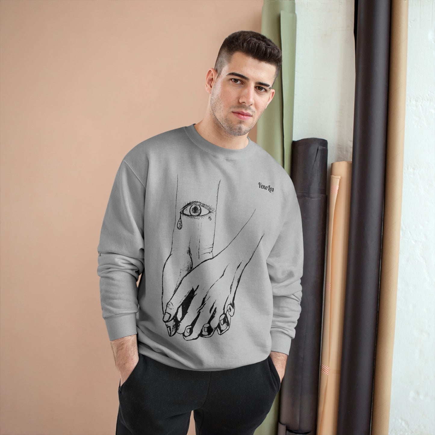 "Love 2 Love You" Sketch Champion Sweatshirt