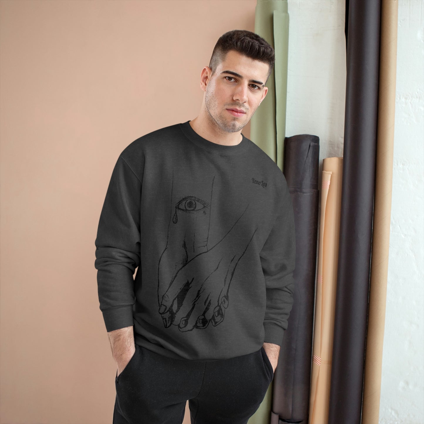 "Love 2 Love You" Sketch Champion Sweatshirt