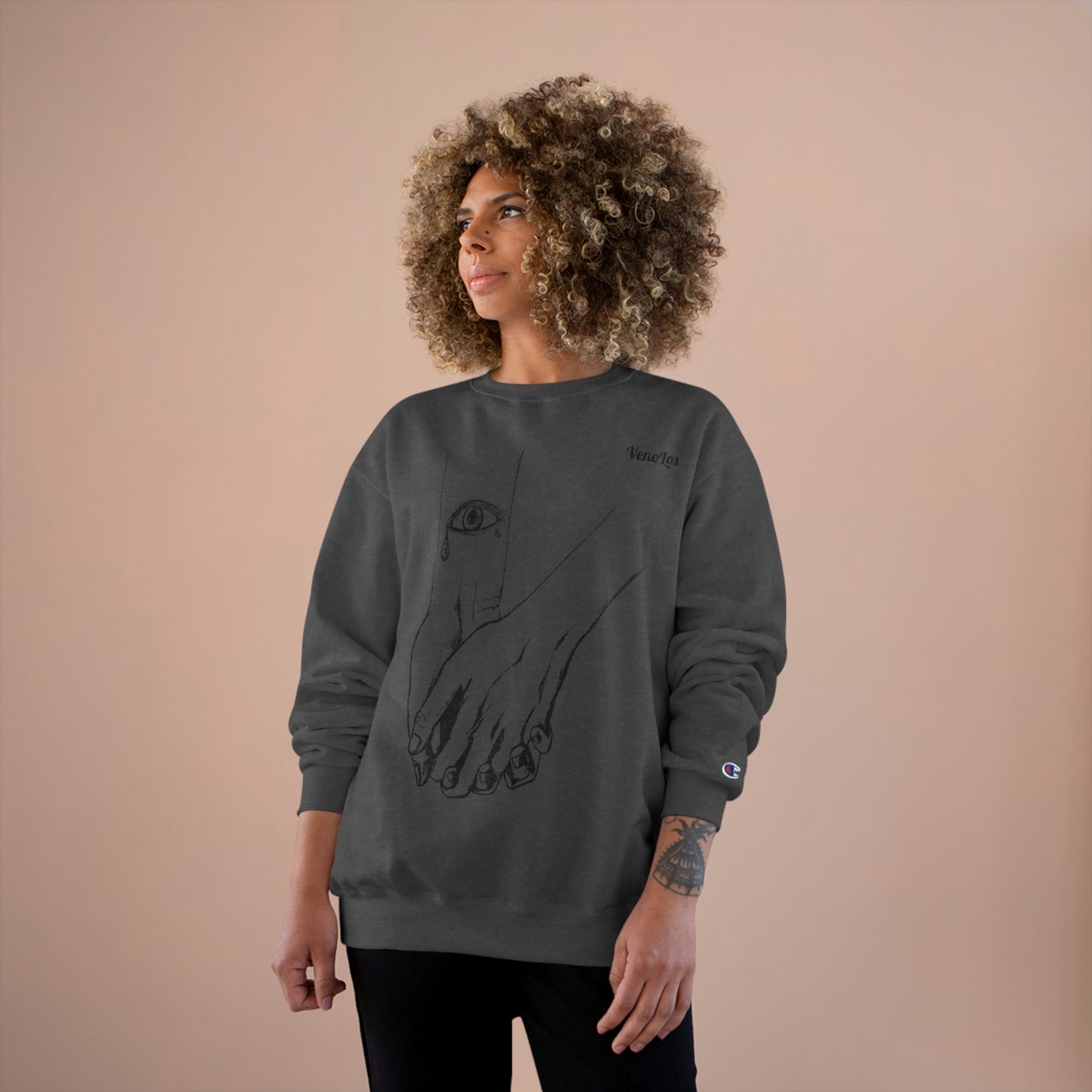 "Love 2 Love You" Sketch Champion Sweatshirt