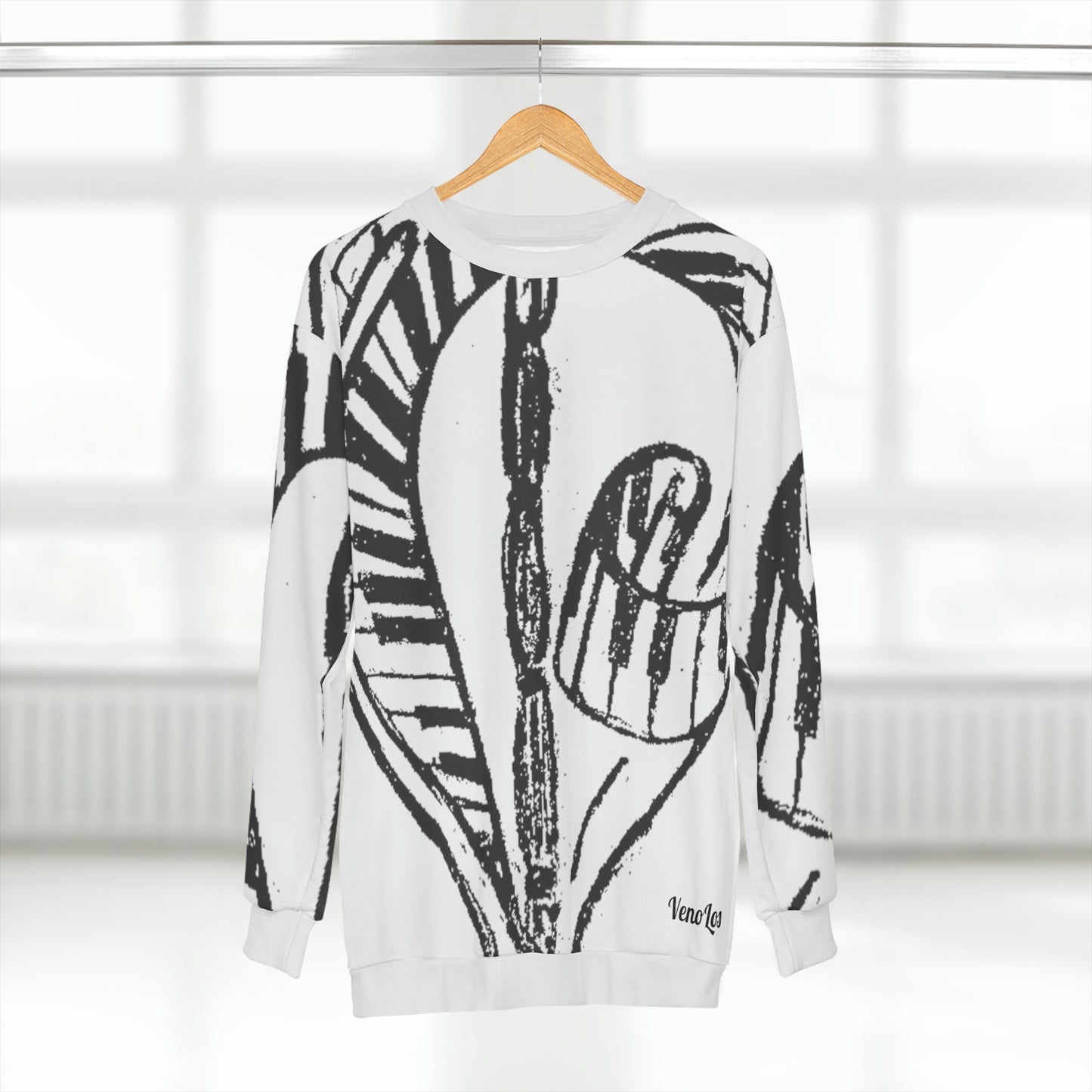 "Patience C'mon" wrap around Sweatshirt White