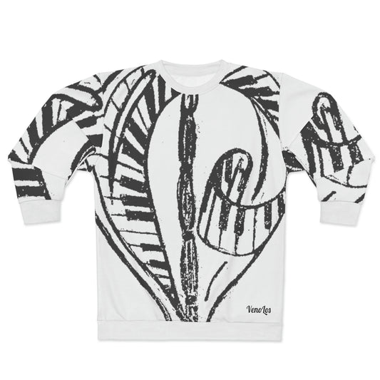 "Patience C'mon" wrap around Sweatshirt White