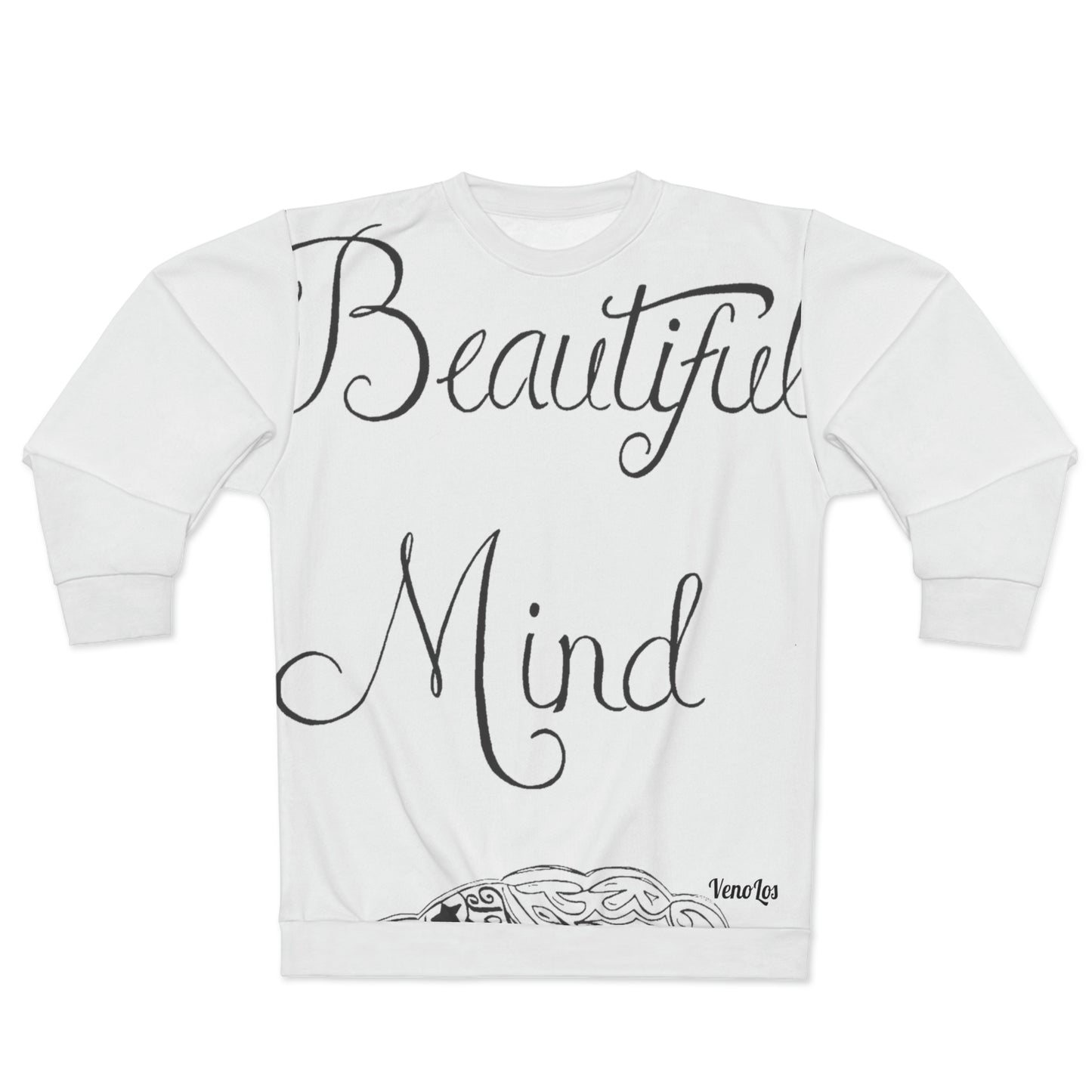 "Beautiful Mind" wrap around Sweatshirt White