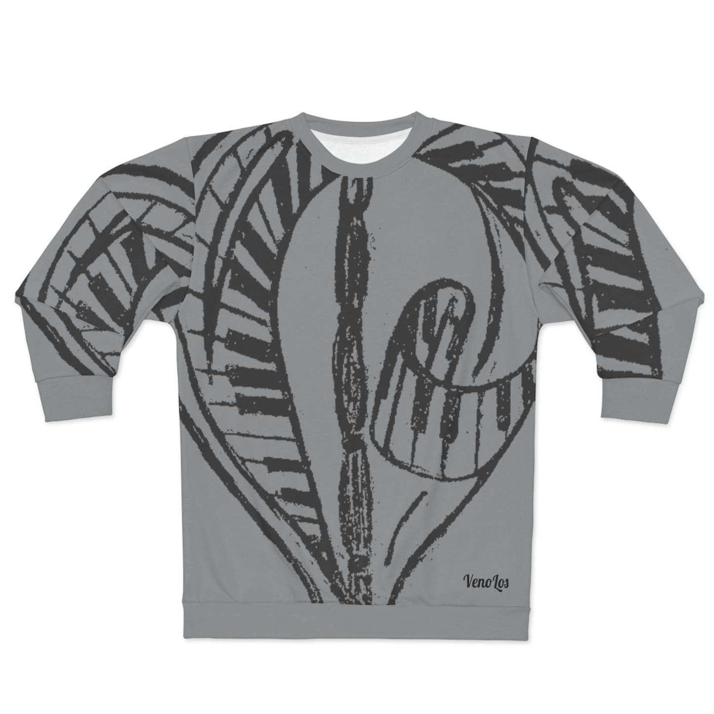 "Patience C'mon" wrap around Sweatshirt Grey